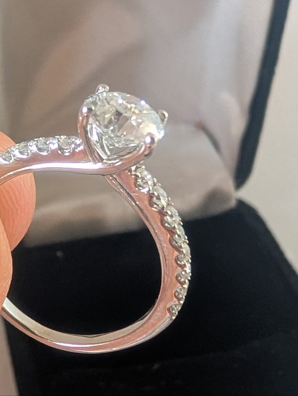NEW Kay Jewelers 14k White Gold 1.02ctw Lab Created Diamond engagement ring Sz 6 - Picture 13 of 14